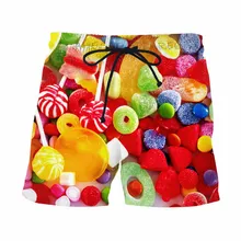 Клубничные желе мужские шорты кэжуал Harajuku летние для серфинга шорты унисекс забавные уличная сетка дышащии эластичные для талии шорты