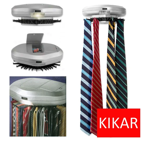 

KIKAR Electric Motorized Neck Tie Hanger Automatic Revolving Belt Rack Scarf Organiser Electronic Organizer Tracker not a toy