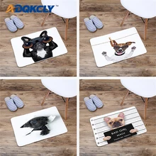 ADQKCLY сумасшедшая собака Pattern коврики Абсорбент фланель Ractangle 40*60 см ковры зоны бросить для двери кухня ванная комната коврики