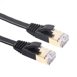 6.5ft/2 m Ethernet кабель высокого Скорость Cat7 сети LAN Кабель SSTP RJ45 10 Гбит/с Интернет плоский кабель для компьютера ноутбука маршрутизатора