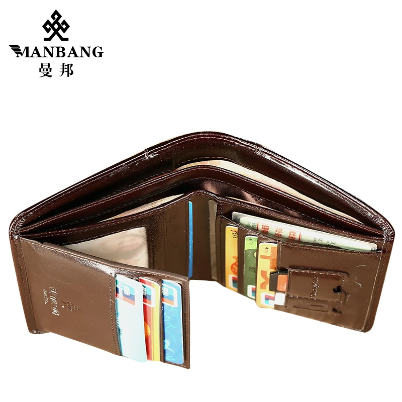 ManBang Classic Style Wallet Genuine Leather Men Wallets Short Male Purse Card Holder Wallet Men Fashion High Quality ManBang Classic Style Wallet Genuine Leather Men Wallets Short Male Purse Card Holder Wallet Men Fashion High Quality