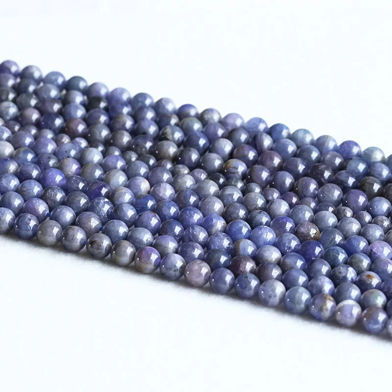 Billige Natürliche Echte Tansania Dark Blau Tanzanite Semi edelsteine Runde Lose Perlen 8mm 05322