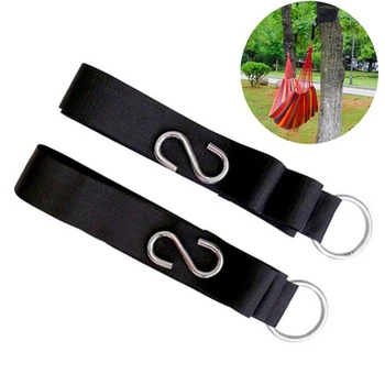 

1 Set Hammock Hanging Belt Tree Strap Nylon Strong Strap Belt Portable Hanging Tree Rope Outdoor Camping Tool With Two Buckles