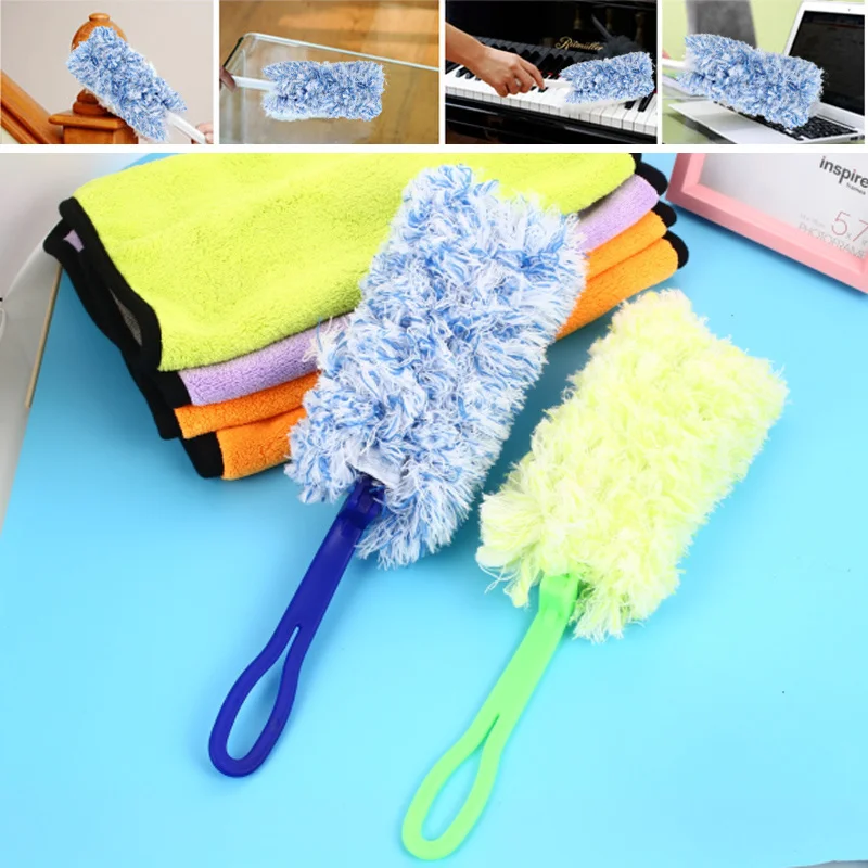 

Household Soft Microfiber Cleaning Duster Brush Ultrafine Fiber Home Air-condition Car Furniture Cleaning Feather Dust Cleaner
