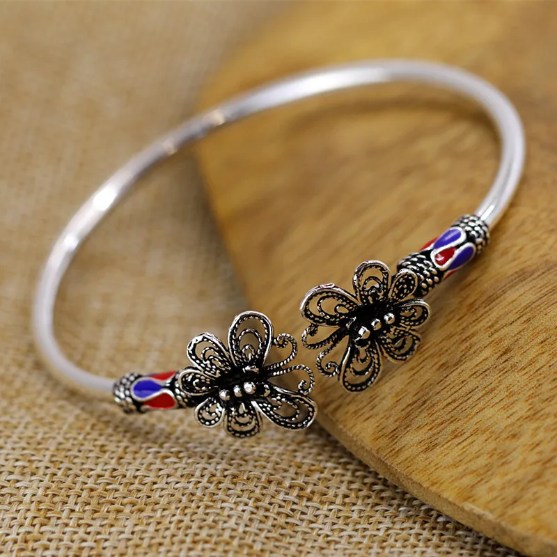 

Character silver products, new listing, import butterfly exquisite S925 open Bracelet