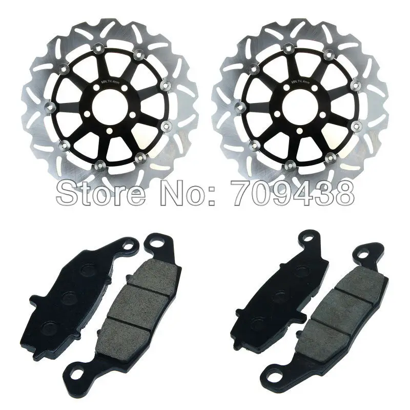 2 X Front Brake Disc Rotor Pad For KAWASAKI Z 750 S ZR 750 05 07