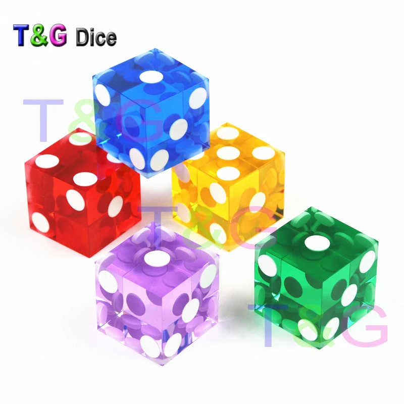 5piece T&G dice 19mm high grade Acrylic precision dice transparent dice