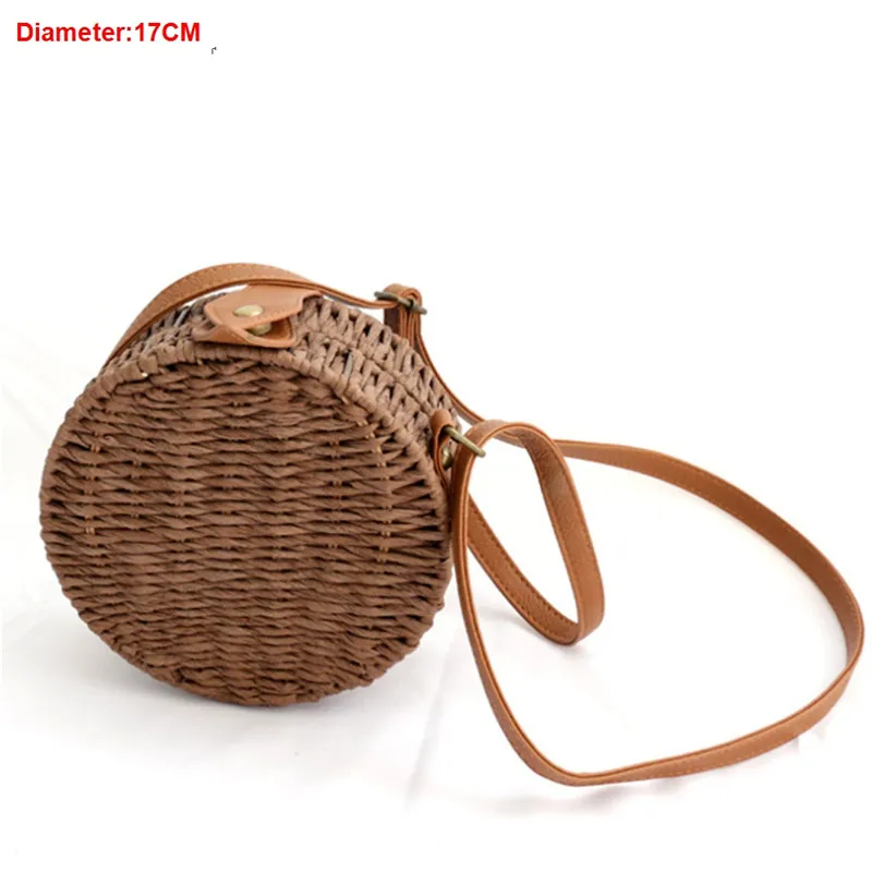 Las mujeres Boho de mimbre bolsos de hombro bolso 2019 de moda de verano clásico de cuero Las mujeres Boho de mimbre bolsos de hombro bolso 2019 de moda de verano clásico de cuero