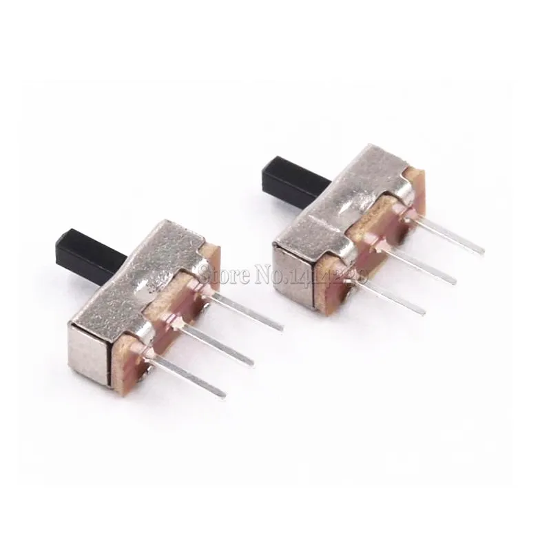 100Pcs Interruptor on-off mini Slide Switch SS12D00 SS12D00G4 3pin 1P2T High quality toggle switch Handle length:4MM