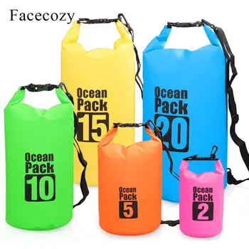 

Facecozy Swimming River Trekking Dry Bags Waterproof PVC Ocean Pack 2L-30L Multifunctional Outdoor Drifting Beach Backpack