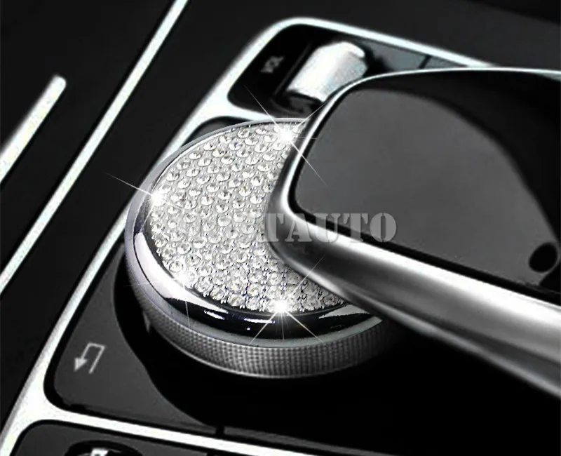 Для Benz GLC X205 X253 Стразы Стиль консоль для кнопок мультимедиа стикеры 2015 2018 1 шт.