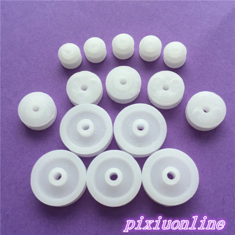 1set DIY Plastic Belt Wheels Gears Sets Drive Belt Pulley Model Fitting DIY Toy Bike Cars Robot Plane PartsK016Y