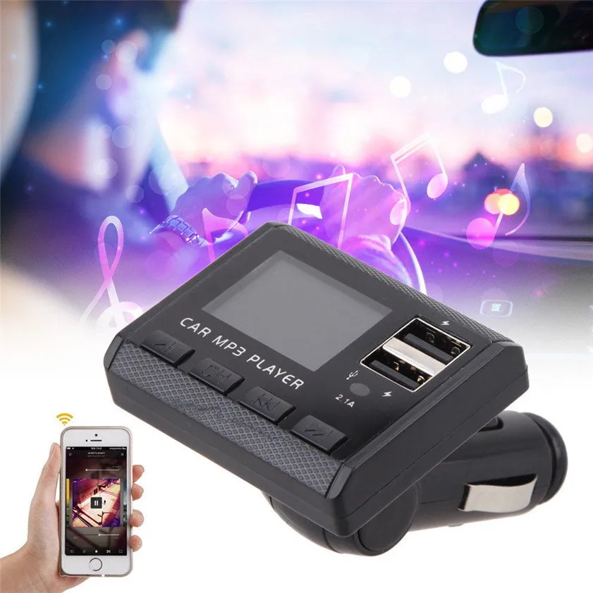 Высокое качество автомобильный музыкальный MP3 плеер fm-передатчик модулятор двойной usb зарядка SD MMC Пульт дистанционного управления