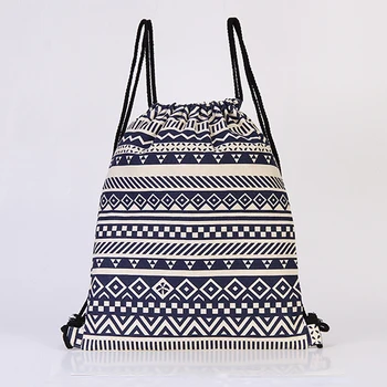 

Women Canvas Backpack Drawstring Vintage back Pack national College Students School Bagpack Girls Mochila Feminina Sack Bag