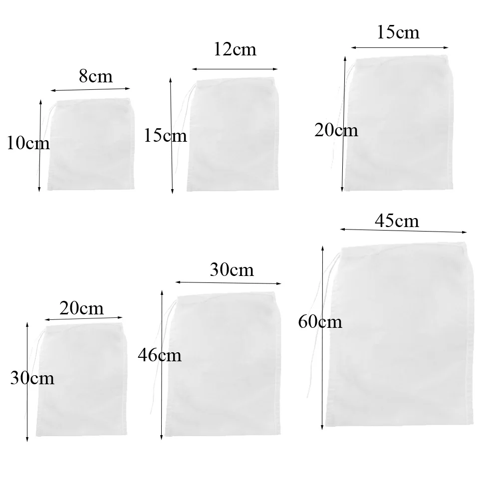 160/200 пищевой специальный фильтр для кофе, ткань для сыра, нейлоновые ситечки для приготовления пищи, сетчатые многоразовые тонкие сетчатые ситечки для вина, мешочек орехового молока