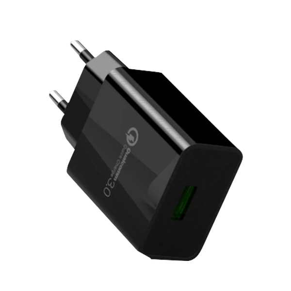 ACCEZZ QC3.0 быстрое USB зарядное устройство 5 в 3 А Быстрая зарядка для iPhone Xiaomi samsung S10 huawei P20 P30 мобильного телефона с европейской вилкой настенное зарядное устройство - Тип штекера: EU Black