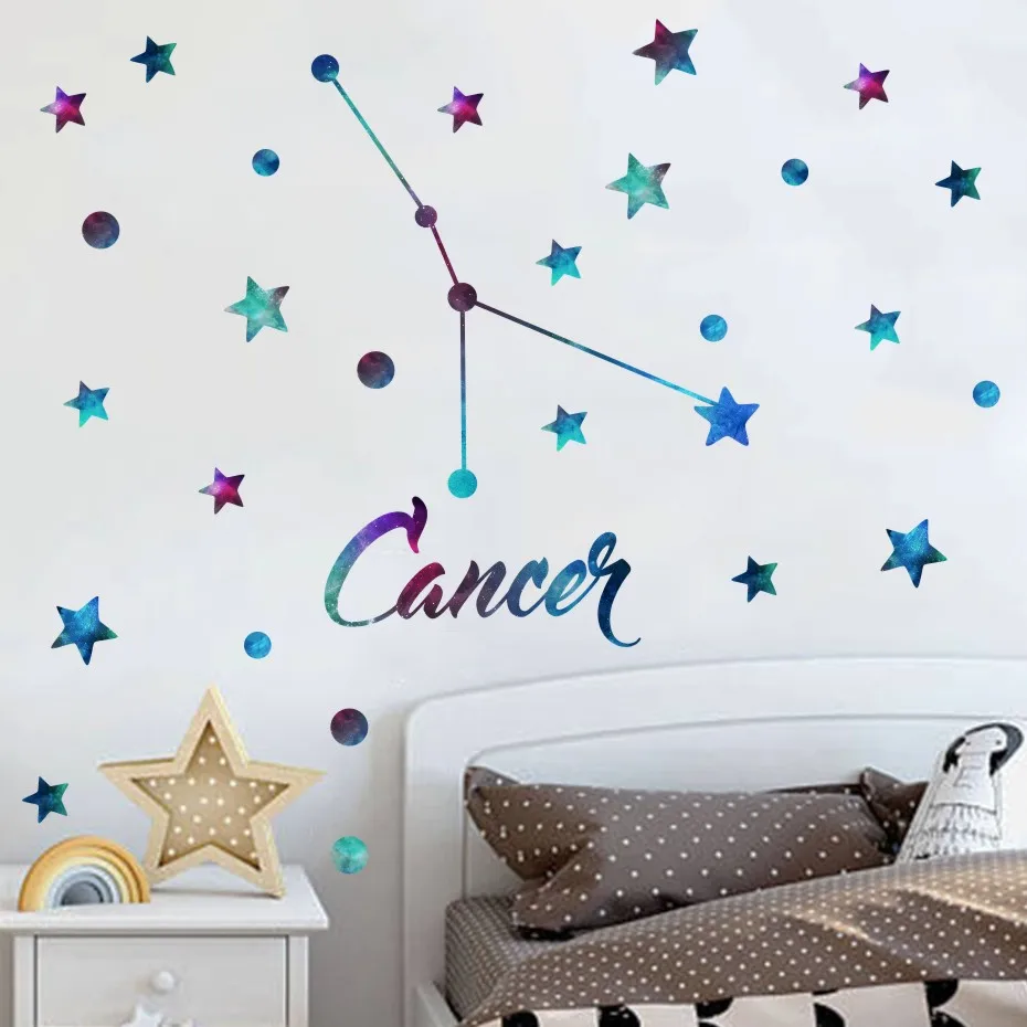 12 Constellation Starry Sky Star  Wall Sticker For Kids Rooms  (5)
