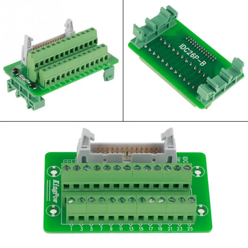 Breakout Board IDC26P DIN Rail 26Pin 5mm Mount Interface Module