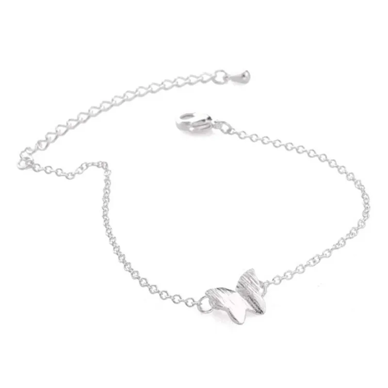 

Butterfly Pendant Silver Plated Bracelet for Women Fashion Female Jewelry