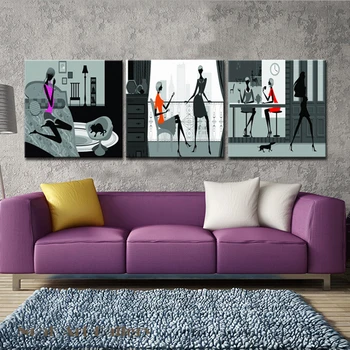 

Woman's Different Ways of Leisure Contemporary Art Abstract Woman Figure Photo Prints for Home Decorative No Framed