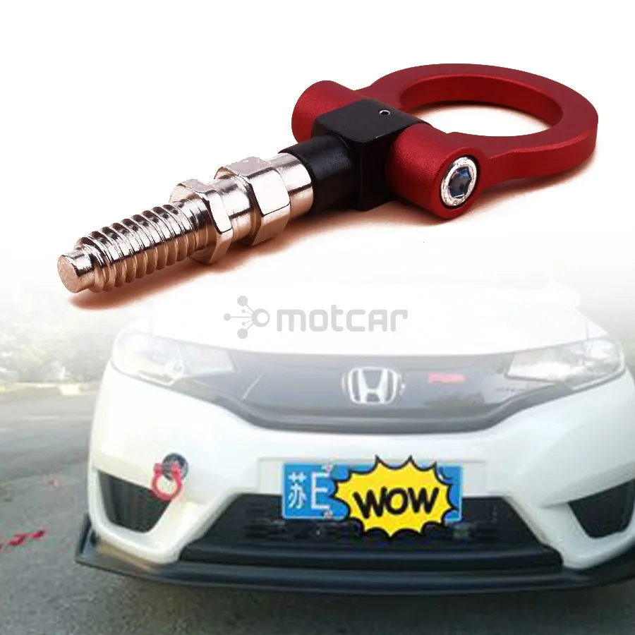 Универсальный красный алюминиевый автомобильный прицеп 1 комплект|tow hook|tow cartow hook