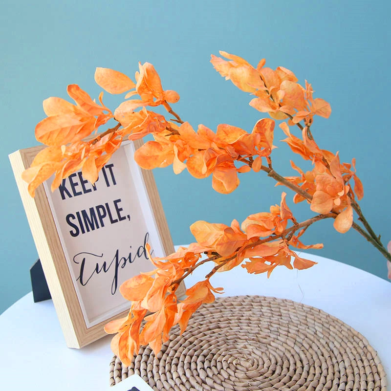 

1PC/Bouquet Artificial Silk Leaf Multi Colored Plant Branch Flowers for Home Christmas Decor Wedding Decoration Fake Leaf DIY