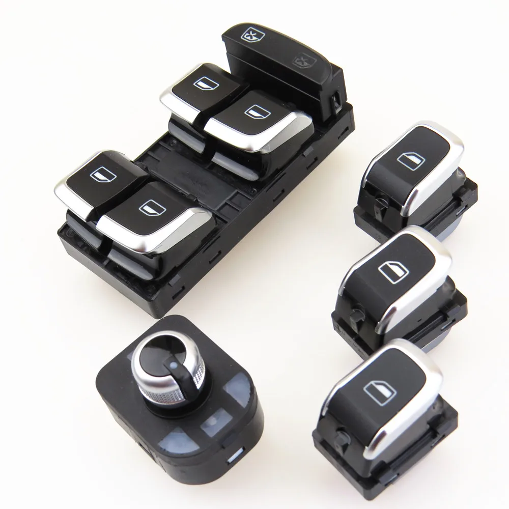 FHAWKEYEQ Chrome Window Eectronic Switch Rearview Mirror Knob