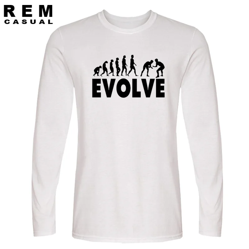 جديد تماما جودة المدرسة تتطور المصارعة تطور مضحك تي شيرت س الرقبة طويلة الأكمام القطن القمصان جديد تماما جودة المدرسة تتطور المصارعة تطور مضحك تي شيرت س الرقبة طويلة الأكمام القطن القمصان