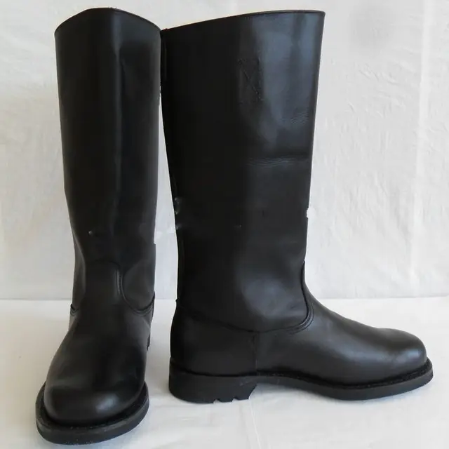 WWII GERMAN ARMY EM MILITARY LEATHER COMBAT OFFICER BOOTS