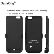 Hot sale SYR 6000mAh Rechargeable External Battery Backup Charge Case Cover Pack Power Bank for iPhone