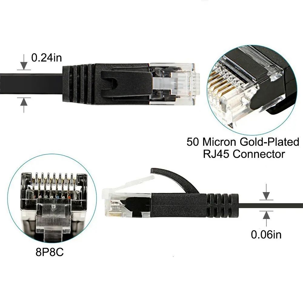 10 m/15 m/30 mFlat Ethernet кабель RJ45 lan cat6 плоский 1000 Мбит/с CAT 6 сетевой для компьютера роутер