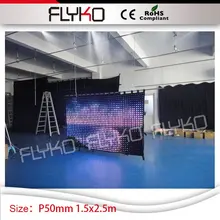 P5cm 1,5*2,5 м светодиодный фонарик тканевый клубный стенд светодиодный видео занавес диско шоу фон