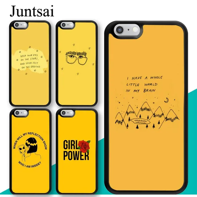 Juntsai Yellow Aesthetic illustration Cell Phone Case For