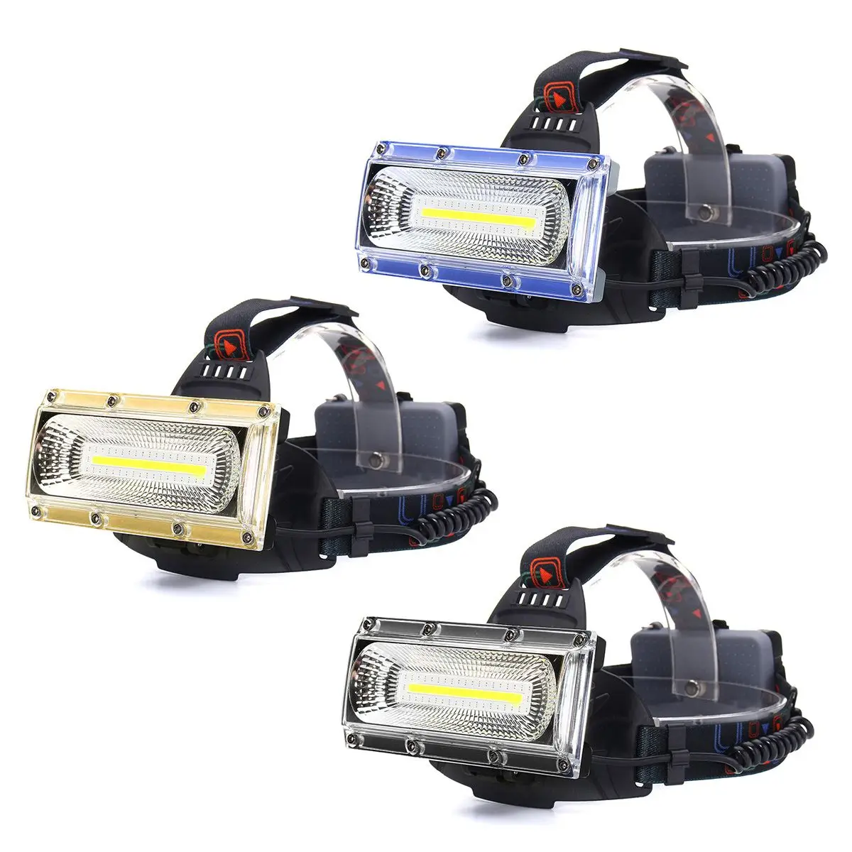

1300LM 30W COB LED Headlamp Three Lighting Modes Adjustable Base for MTB Bike Cycling 18650 Led Lights with Headband Daily Use