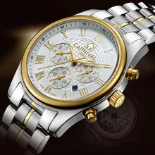 Высококачественные механические часы карнавальные роскошные мужские деловые часы Лидирующий бренд автоматические часы Неделя, календарь, сапфир, 100 м водонепроницаемый
