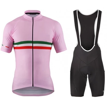 

Italy short sleeve Cycling jersey Men Pink 2019 Summer Breathable bicycle Jersey Custom made Pro team riding wear ropa Ciclismo