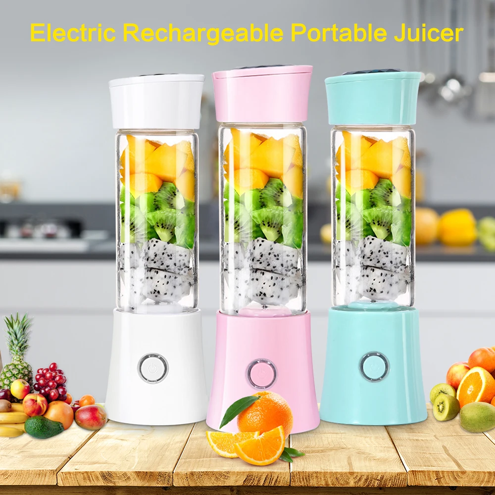 

480ml USB Rechargeable Blender Mixer Portable Mini Juicer Juice Machine Smoothie Maker Household Small Juice Extractor New Drop