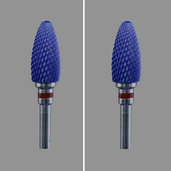

4pcs -Bullet Shape -Blue Zirconia Ceramic Dental Lab Burs - Double Coarse-Cross Cut-3701.060