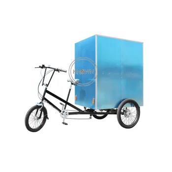 

CE approved mobile street cargo trike fast food bike delivery tricycle with Cabin