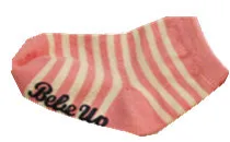 Детские носки органический хлопок природа мягкий новорожденным Нескользящие полосатые ноги носит Марка Bebe Up Интимные аксессуары - Цвет: Pink Striped