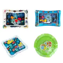 4 размера детский водный коврик, надувной детский животик, игровой коврик, Портативный и складной, Tapis De Jeux Bebe, аквариумная детская подушка для воды