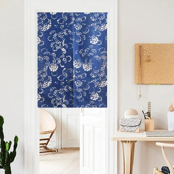 

Japanese style cloth blue door curtain cotton linen izakaya porch kitchen home children living room decoration cooking shop