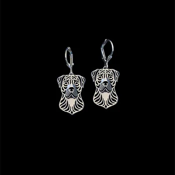 

Wholesale New Trendy Perro de presa canario earrings Gold Silver Color Plated Animal Dog Earrings For Women Gift
