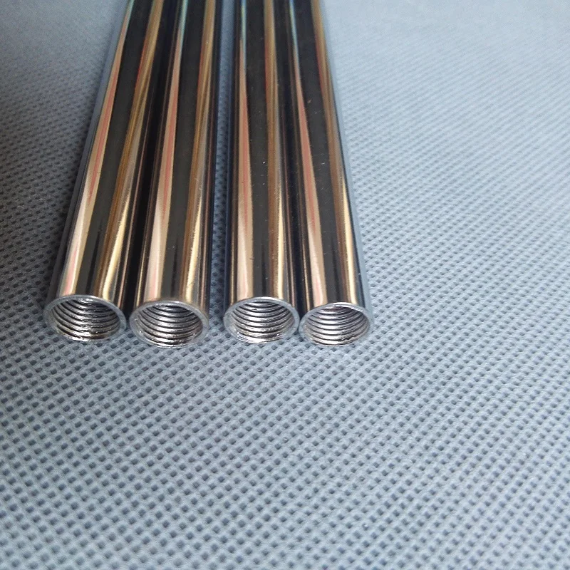 

4pieces/lot m10 female thread+electroplated metal hollow tube for Lighting accessories Both ends has the inner thread