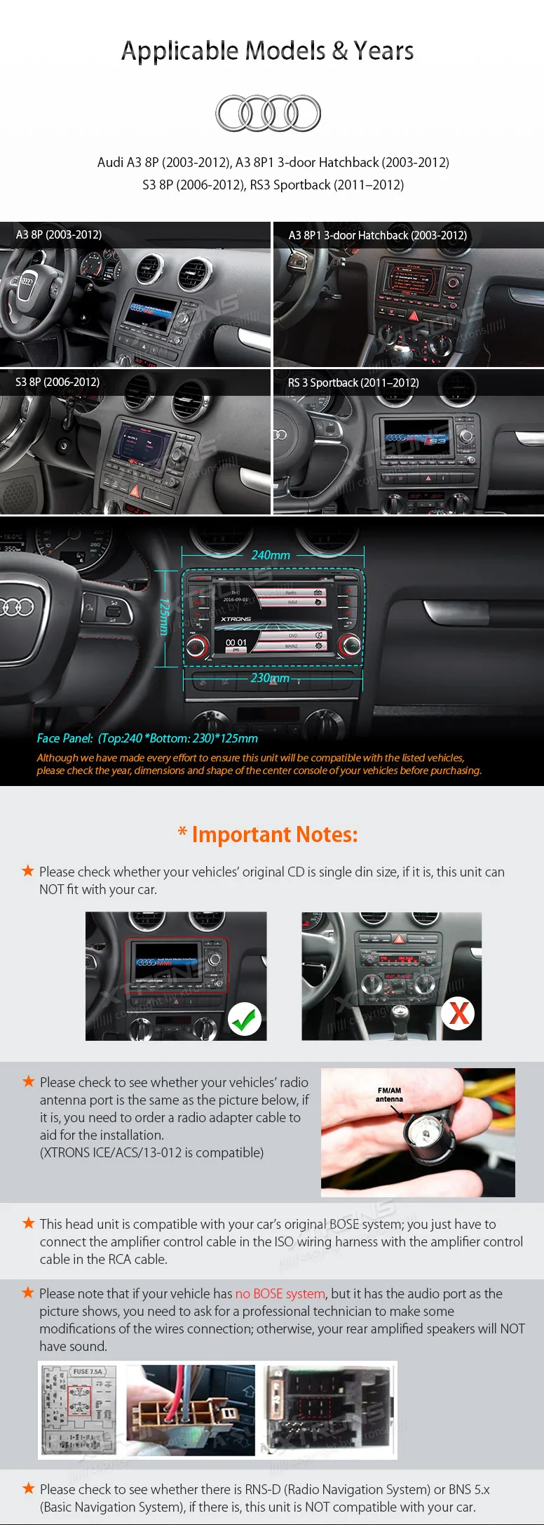 Discount XTRONS 7 inch 2 DIN Car DVD Player GPS Navigation Radio Canbus USB SD for Audi A3 8P/A3 8P1 3-door Hatchback/S3 8P/RS3 Sportback 2 Discount XTRONS 7 inch 2 DIN Car DVD Player GPS Navigation Radio Canbus USB SD for Audi A3 8P/A3 8P1 3-door Hatchback/S3 8P/RS3 Sportback 2