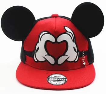 

Cute Mickey Cap Hat Big Ear Mouse Snapback Hats Children Kids Brand Hip-hop Cap Bone Gorra Chapeau Birthday Supplies Gifts Favor