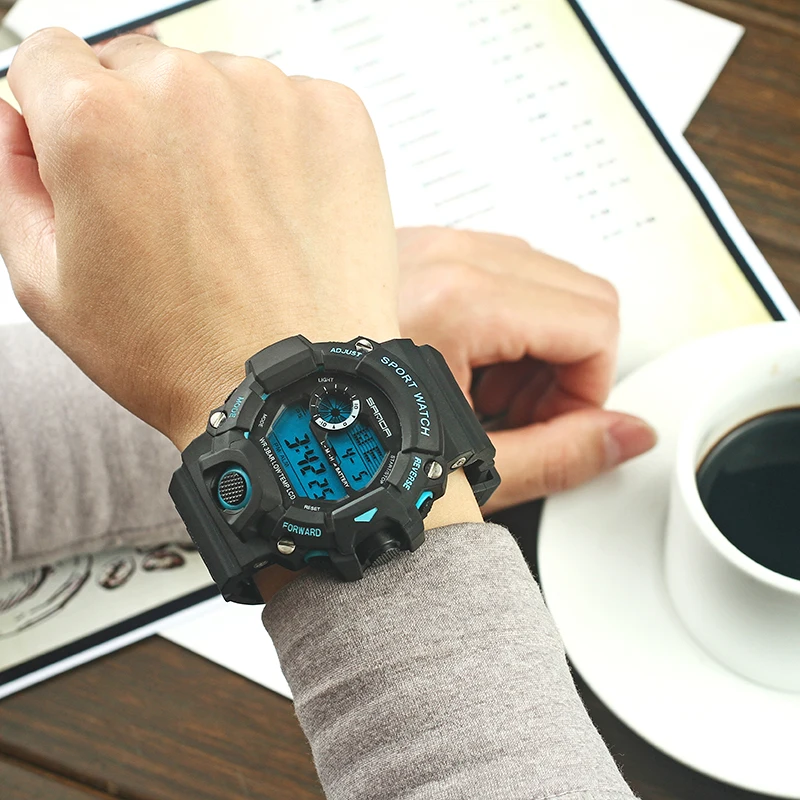 

New 2018 Product For Men Digital Sports Watches relogio masculino Alarm Clock LED Display Male Wristwatches Dropshipping Time