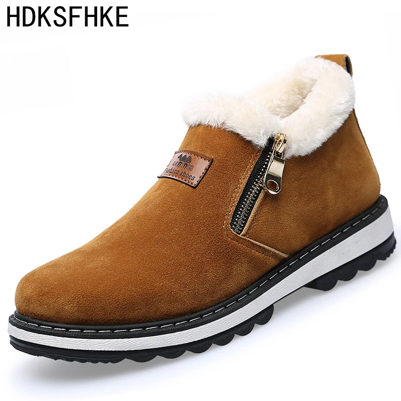 

2017 New Fashion Men Boots Super Warm snow Men's Loafe ankle Boots Shoes Outdoor Winter boots men