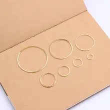 20 штук золото/белый K кольца для DIY Изготовление сережек круглая серьга круга кулон ювелирные изделия аксессуары выводов 8/12/15/20/25/30/38 мм