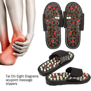 

Foot Rotatable Massage Slipper Acupuncture Therapy Massager Shoes For Foot Acupoint Activating Reflexology Feet Care Massageador